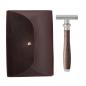 Preview: Safety Razor Travel Set, Walnut Wood