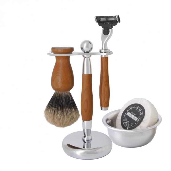 Mach 3 Razor Set, Plum Wood