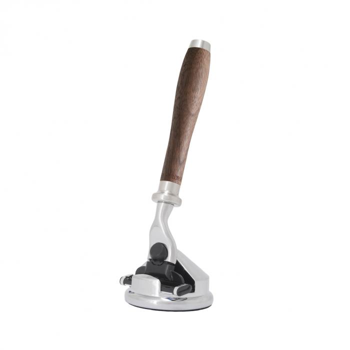 Mach 3 Razor with Stand, Walnut Wood