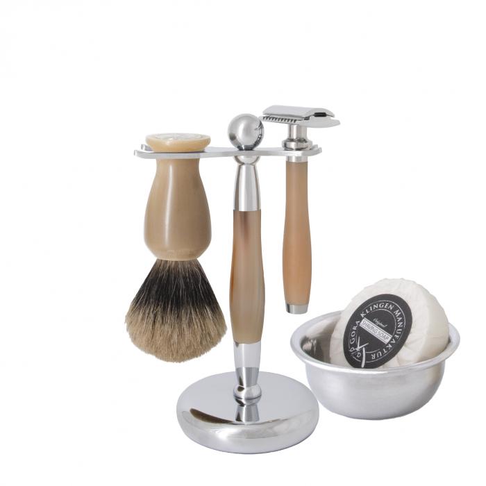 Safety Razor Set, Yak Horn