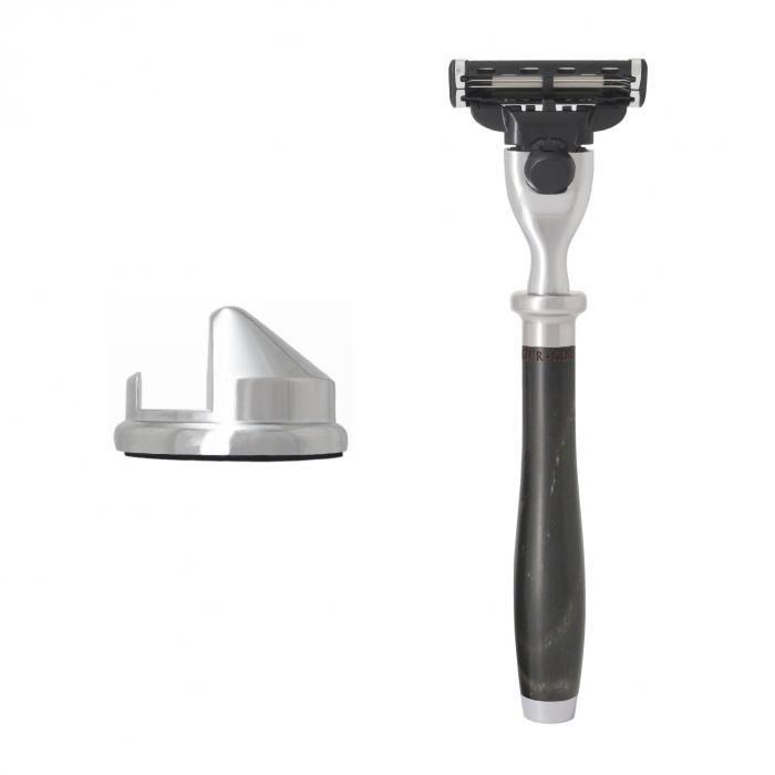Mach 3 Razor with Stand, Cow Horn