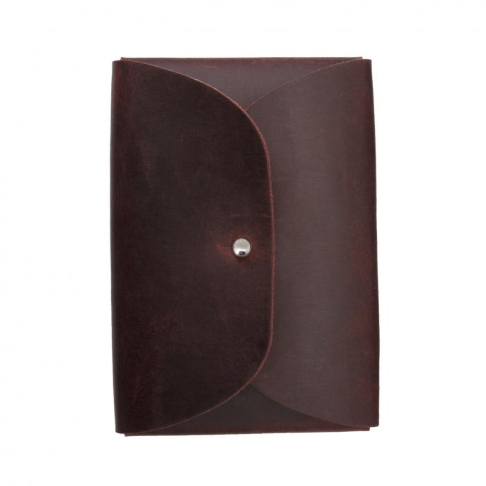 Leather Case for Safety Razor, Red Wine Color