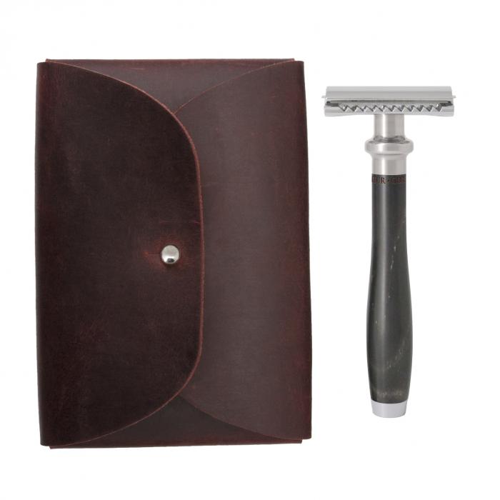Safety Razor Travel Set, Cow Horn