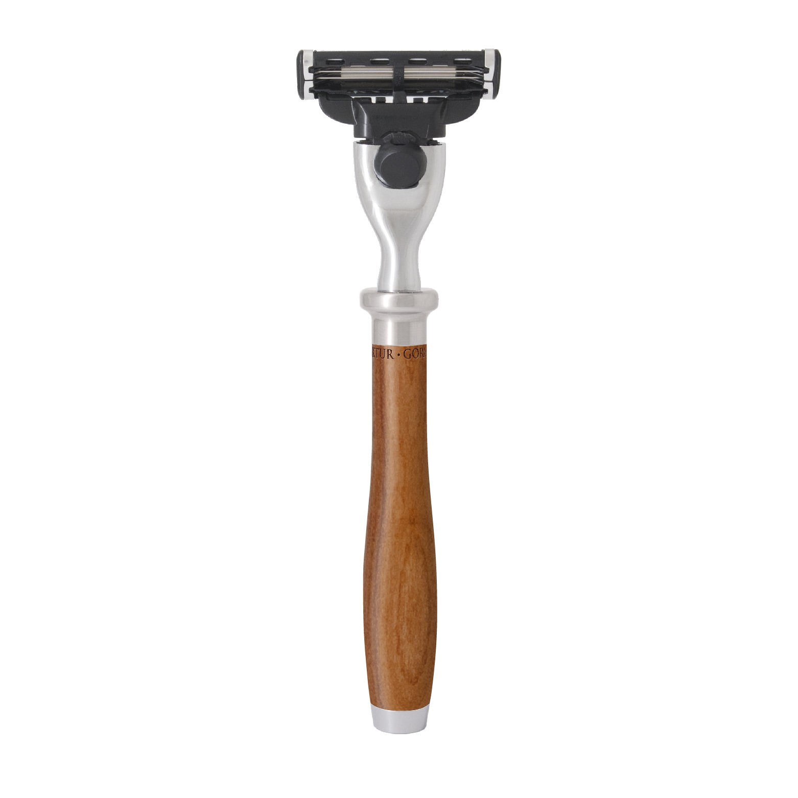 Plum Razor Gora Klingen Manufaktur - Mach 3 Razor, Plum Wood