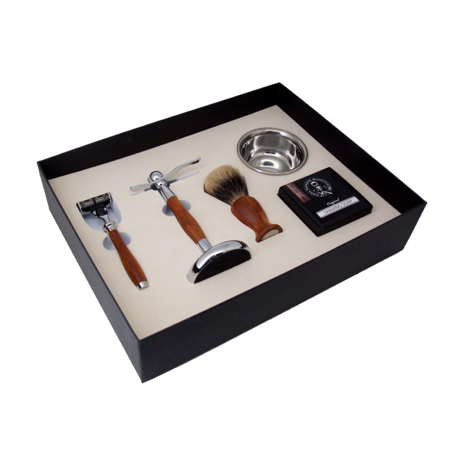 Mach 3 Razor Set, Plum Wood